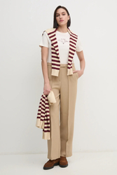 Tommy Hilfiger dámské béžové triko - L (Z00)