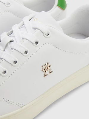 Tommy Hilfiger dámské bílé kožené tenisky  - 40 (0K6)