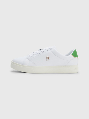 Tommy Hilfiger dámské bílé kožené tenisky  - 40 (0K6)