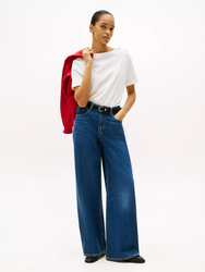 Tommy Hilfiger dámské bílé tričko - L (YBL)