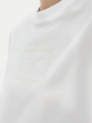 Tommy Hilfiger dámské bílé tričko - L (YCF)