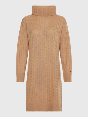 Tommy Hilfiger dámské béžové šaty  - XS (GW8)