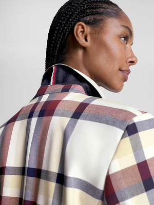 Tommy Hilfiger dámské dvouřadé kárované sako  - 36 (0Q1)