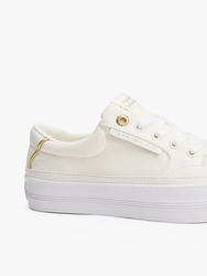 Tommy Hilfiger dámské krémové tenisky - 36 (YBL)