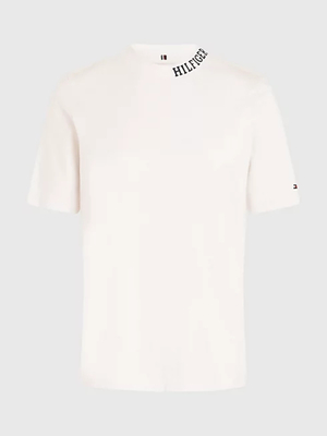 Tommy Hilfiger dámské krémové tričko  - L (AC0)