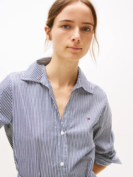 Tommy Hilfiger dámské pruhované šaty Poplin - 34 (0BC)