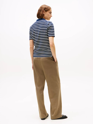 Tommy Hilfiger dámské pruhované polo tričko 1985 - L (0X4)