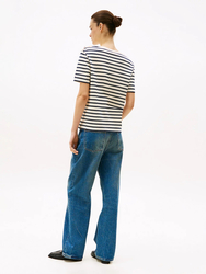 Tommy Hilfiger dámské pruhované tričko - XS (0FC)