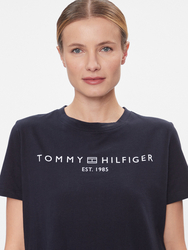 Tommy Hilfiger dámské tmavě modré šaty Rlx - XS (DW5)