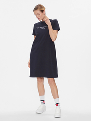 Tommy Hilfiger dámské tmavě modré šaty Rlx - S (DW5)