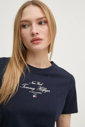 Tommy Hilfiger dámské tmavě modré triko - XS (C1G)