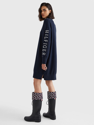 Tommy Hilfiger dámské tmavě modré svetrové šaty  - S (DW5)