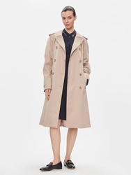 Tommy Hilfiger dámský béžový trenčkot - 36 (AEG)