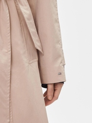 Tommy Hilfiger dámský béžový trenčkot - 36 (AEG)