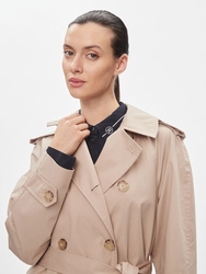 Tommy Hilfiger dámský béžový trenčkot - 36 (AEG)