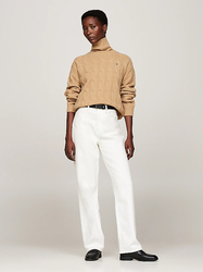 Tommy Hilfiger dámský hnědý vlněný svetr - S (RBL)