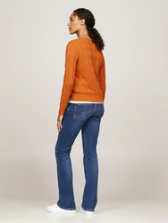Tommy Hilfiger dámský oranžový svetr - XS (SFM)
