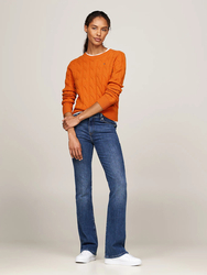 Tommy Hilfiger dámský oranžový svetr - XS (SFM)