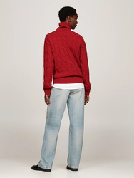 Tommy Hilfiger dámský vínový svetr - S (XNN)