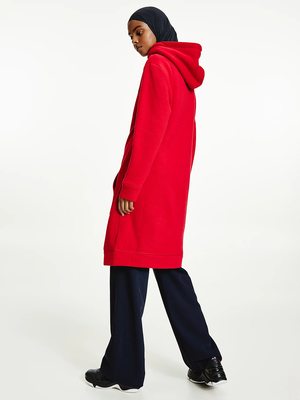 Tommy Hilfiger dámské červené mikinové šaty  - M (XM1)