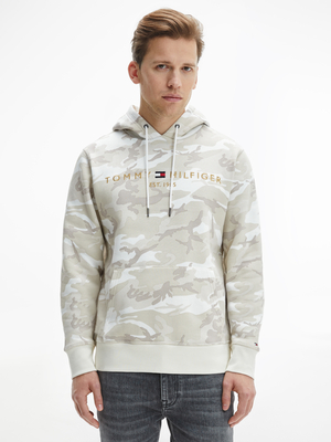 Tommy Hilfiger pánská béžová mikina Camo - XL (0K4)