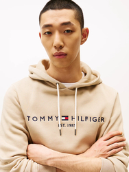 Tommy Hilfiger pánská béžová mikina Logo - S (RBT)