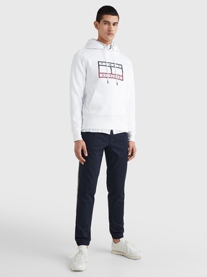 Tommy Hilfiger pánská bílá mikina Flag - XXL (YBR)