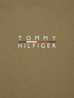 Tommy Hilfiger pánská khaki mikina Square logo - L (GXR)