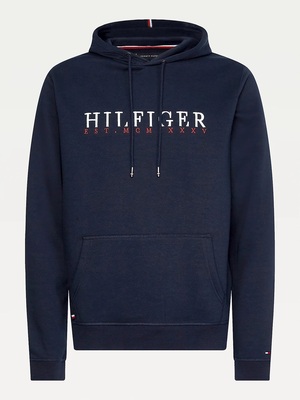 Tommy Hilfiger pánská modrá mikina Corp graphic - M (DW5)