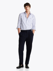 Tommy Hilfiger pánská pruhovaná košile Poplin - S (0GZ)