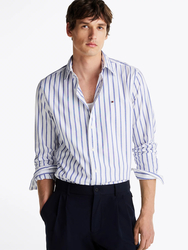 Tommy Hilfiger pánská pruhovaná košile Poplin - S (0GZ)