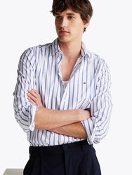 Tommy Hilfiger pánská pruhovaná košile Poplin - S (0GZ)