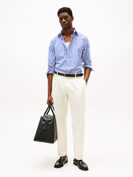 Tommy Hilfiger pánská pruhovaná košile Poplin - S (0A5)
