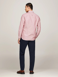 Tommy Hilfiger pánská světle vínová košile Oxford - L (XJS)