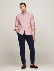 Tommy Hilfiger pánská světle vínová košile Oxford - L (XJS)