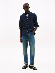 Tommy Hilfiger pánská tmavě modrá košile Poplin - L (0GY)