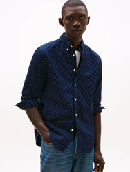 Tommy Hilfiger pánská tmavě modrá košile Poplin - L (0GY)
