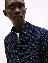 Tommy Hilfiger pánská tmavě modrá košile Poplin - L (0GY)