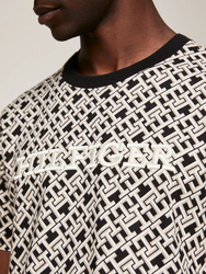 Tommy Hilfiger pánské černé tričko Monotype - S (0GJ)