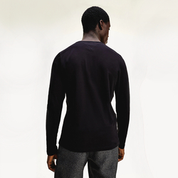 Tommy Hilfiger pánské černé tričko Stretch slim fit - L (BDS)