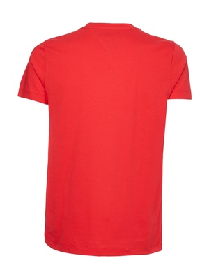 Tommy Hilfiger pánské červené triko Chest - M (XK3)