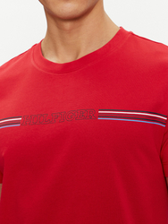 Tommy Hilfiger pánské červené tričko - M (XLG)