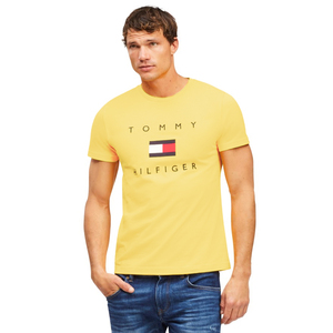 Tommy Hilfiger pánské žluté tričko triko - S (ZFB)