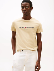 Tommy Hilfiger pánské béžové tričko - S (RBT)