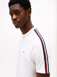 Tommy Hilfiger pánské bílé tričko  - S (YBR)