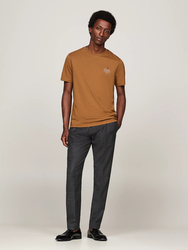 Tommy Hilfiger pánské hnědé tričko - XXL (HJW)