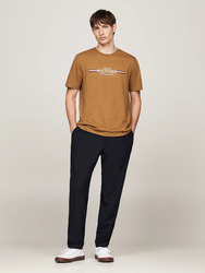 Tommy Hilfiger pánské hnědé tričko - S (HJW)