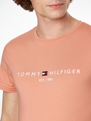 Tommy Hilfiger pánské lososové triko Logo - S (SNA)