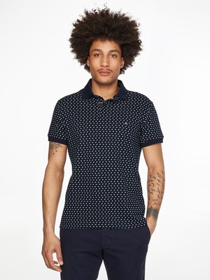 Tommy Hilfiger pánské modré polo triko Micro - M (0GZ)