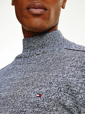 Tommy Hilfiger pánský modrý svetr se stojáčkem  - XXL (DW5)